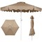 Best Choice Products 7.5ft Patio Market Umbrella with Wavy Trim, Fade-Resistant, Crank & Tilt, Wind Vent